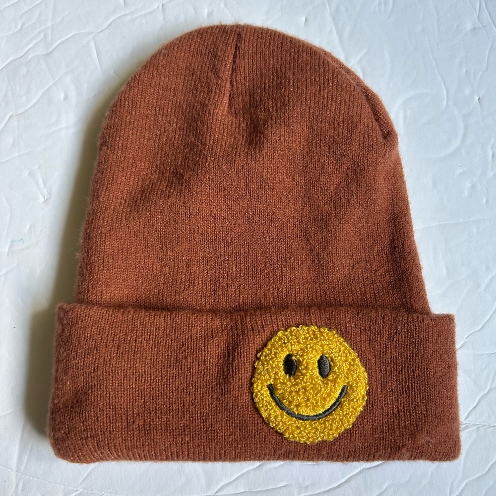 Boutique Beanie with Yellow Smiley Face 2T-3T